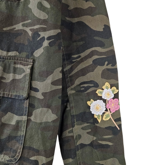 Driftwood Camo Floral Eagle Embroidered Utility Military Jacket - Picture 6 of 10
